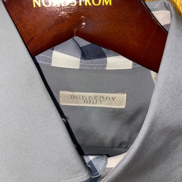 Burberry Men’s Casual Button Down in Peat with Check Cuff Size:L - Picture 2 of 8